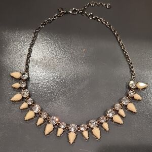 Elegant Cream and Silver Necklace